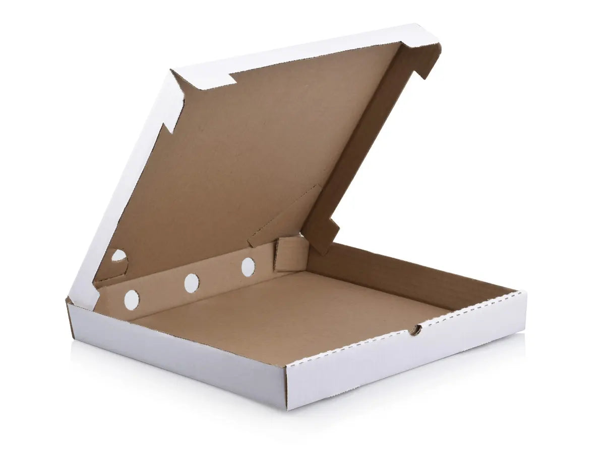Pizza Box Corrugated White Medium